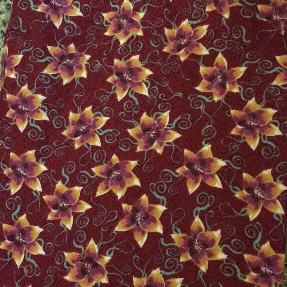 Nwot tc lularoe leggings. Red floral